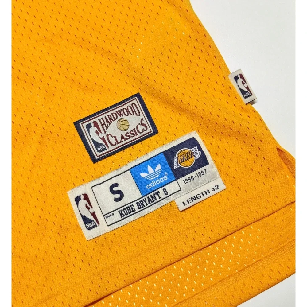 Adidas Kobe Bryant Lakers Jersey 8 Hardwood Classics 1996-97 Yellow Men Small